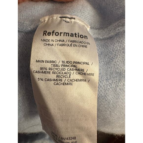 Reformation Cashmere Boyfriend Sweater - Bayou Blue - M - Picture 5 of 5